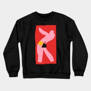 Small Dancer on Red Background Artwork Crewneck Sweatshirt